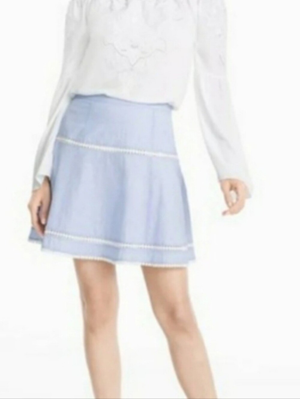 WHBM Chambray Skater Skirt. Size 2